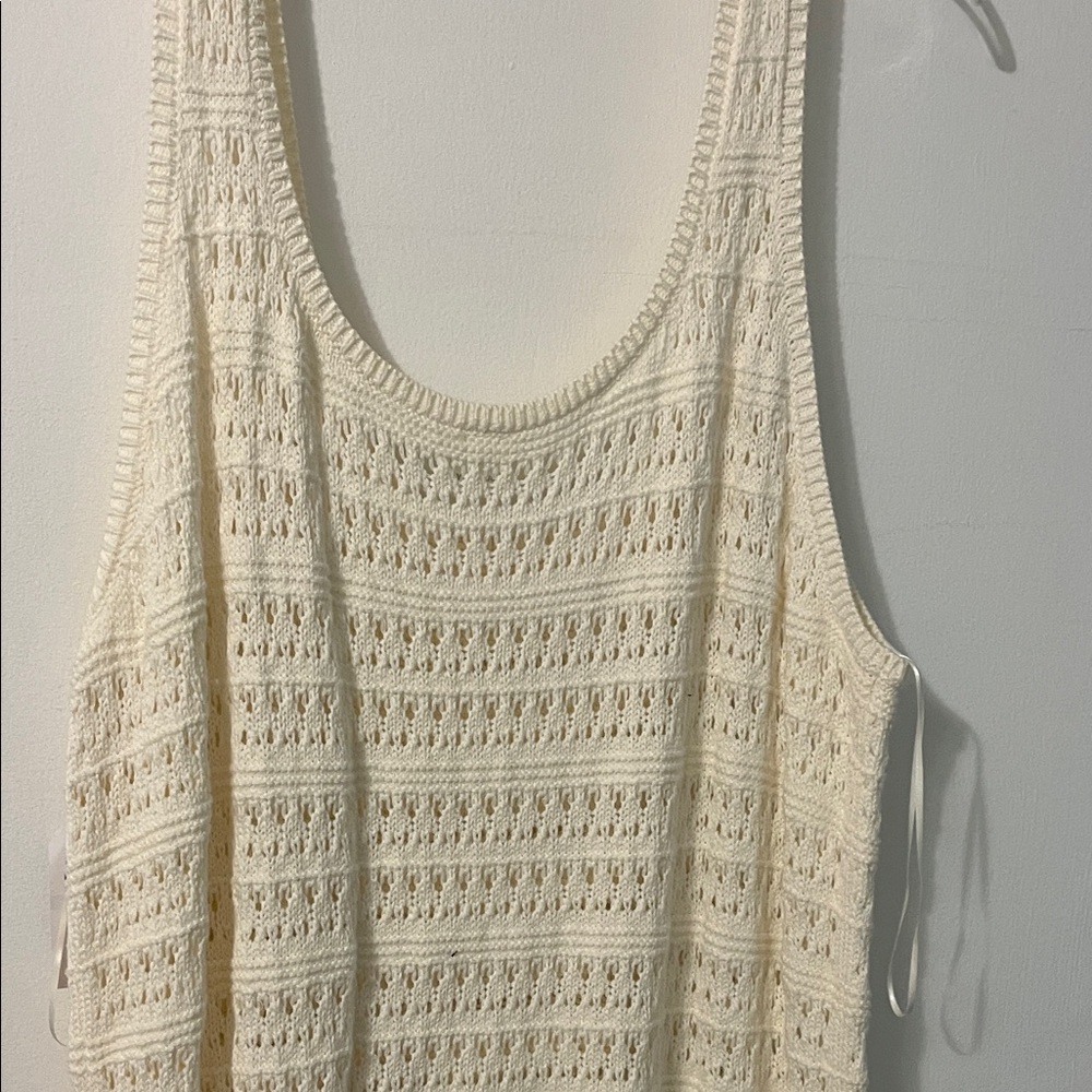 Old Navy Cream Knit Tank Dress - Picture 5 of 5